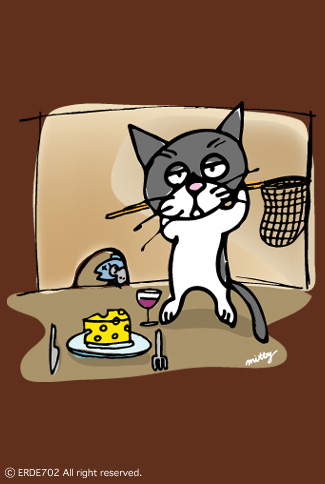 cat mouse illustration